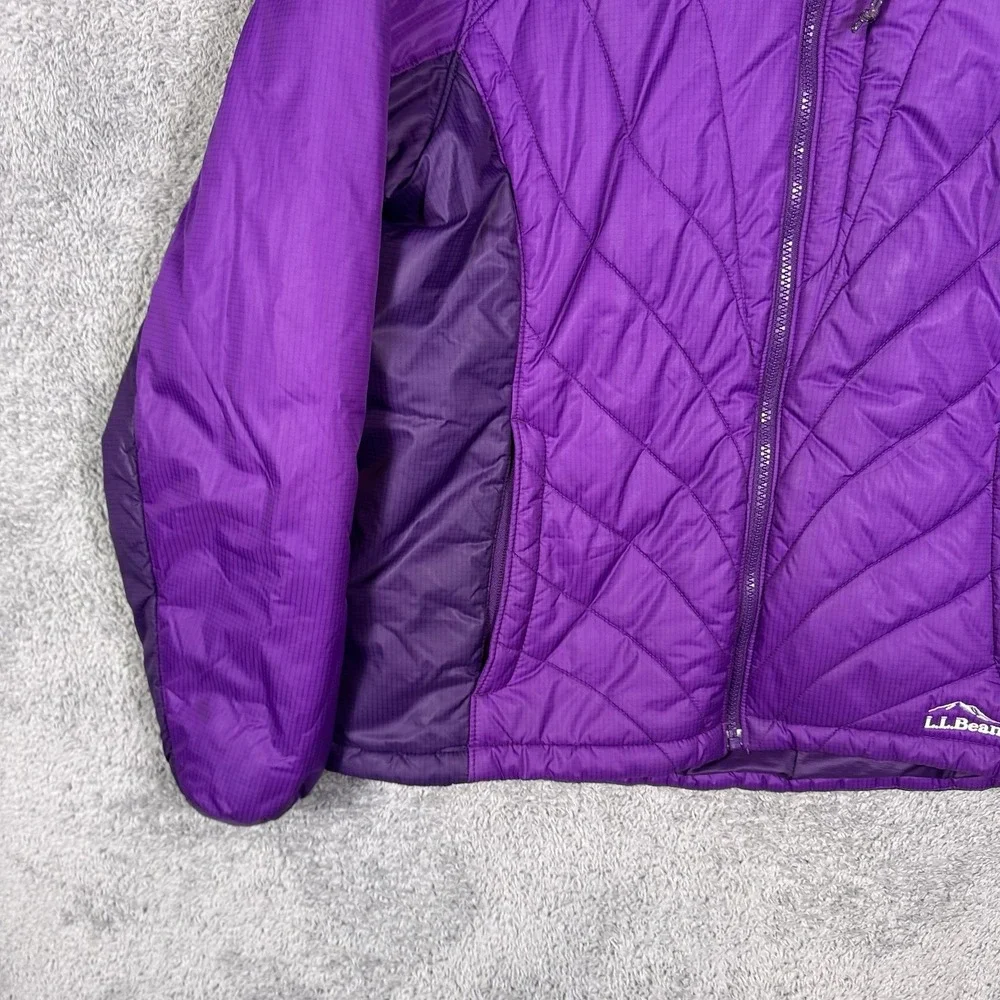 L.L. Bean PrimaLoft Jacket‎ Womens L Parka Quilted Puffer Stowaway Ripstop 0HKQ3